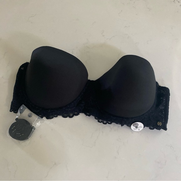 Lucky Brand Full Figure Convertible Strapless Bra Removeable Straps Wire sze 40C - Picture 15 of 16
